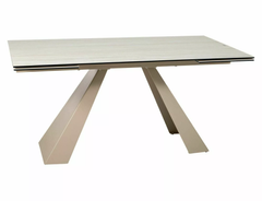 Стол Обеденный SALVADORE CERAMIC 160(240)X90 Signal Беж Мат / Кашемир реальная фотография
