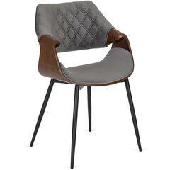 Стул DAKOTA Velvet Mebel Elite серый / ореховый реальная фотография