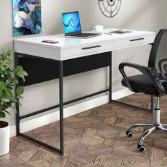 Стол Campari Cr1200 AMF (1200х550х800Н) черный/Белый реальная фотография