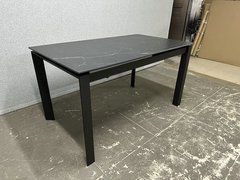 Стіл Розкладний ЛАРС Prestol 120/170x80 Кераміка Чорний Мат / Чорний жива фотографія