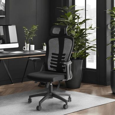 Стілець офісний поворотний MEBEL ELITE JULIET Чорний жива фотографія