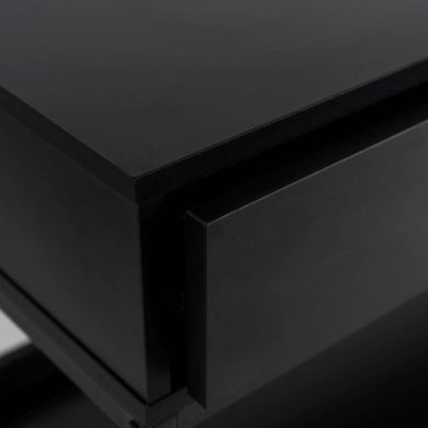 Консоль для прихожей MEBEL ELITE RUBY 100 см с полкой черная реальная фотография