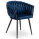 Стул бархатный MEBEL ELITE ELENA Velvet Синий реальная фотография