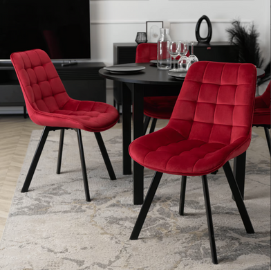 Стул RICK Velvet Mebel Elite Бордо реальная фотография