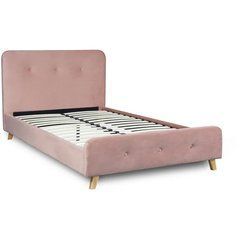 Ліжко MIKEL Velvet Mebel Elite120x200см Рожевий жива фотографія