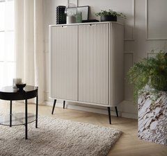 Комод Perfect Home Зова/Zova 2-дверный с черными ножками K103 Кашемир реальная фотография