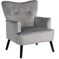 Кресло мягкое BUNNY Velvet MEBEL ELITE Серый
