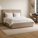 Кровать MARSYLIA Mebel Elite 160x200 из бежевой ткани с контейнером