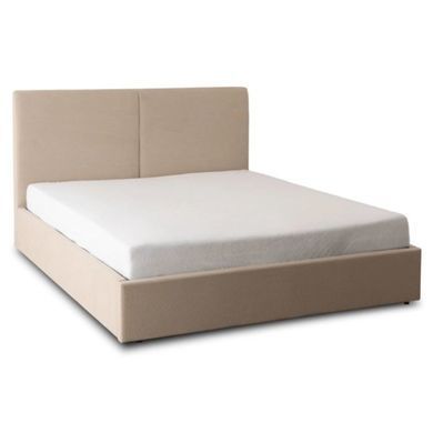 Кровать MARSYLIA Mebel Elite 140х200 вельветовая бежевая с контейнером реальная фотография