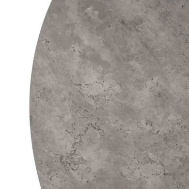 Стіл розкладний круглий MEBEL ELITE LUGO, 90-190х90 см, бетон/чорний жива фотографія