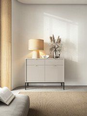 Комод Perfect Home Нова / Nova 2-дверний з 2 шухлядами і чорними ніжками KSZ104 Кашемір жива фотографія