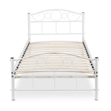 Кровать металлическая GRIFFIN MEBEL ELITE GRIFFIN 90x200 Белый реальная фотография