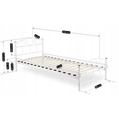 Кровать металлическая GRIFFIN MEBEL ELITE GRIFFIN 90x200 Белый реальная фотография
