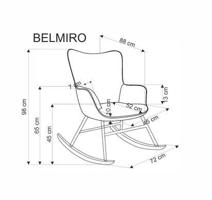 Кресло-качалка BELMIRO HYPER Halmar Оливка