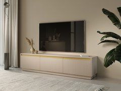 Тумба под ТВ Perfect Home Роял / Royal RTV180 3-дверная Бежевый реальная фотография