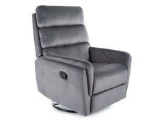 Кресло раскладное ARGOS VELVET Signal серое BL.14