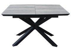 Стол Обеденный DAOSUN DT 888B new 120(160)х80 Серый Дуб / Черный реальная фотография