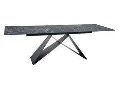 Стіл Обідній WESTIN CERAMIC Signal MORSKI VERDE ALPI 160(240)X90 Бірюзовий Мат / Чорний Мат жива фотографія