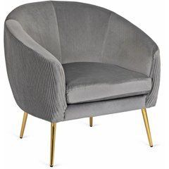 Кресло мягкое STELLA Velvet MEBEL ELITE Серый