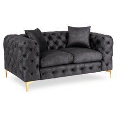 Двухместный диван SORRENTO 2S Mebel Elite Черный велюр