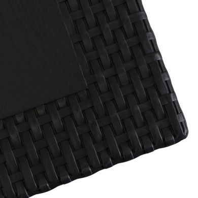 Садовый набор MEBEL ELITE (стол FARGO + 4 стулья MUSA), черный/ротанг