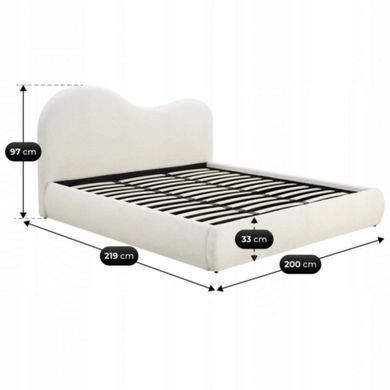 Ліжко TALINN Boucle Mebel Elite 180x200 Cream жива фотографія