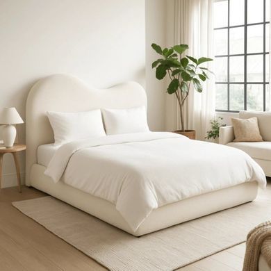 Ліжко TALINN Boucle Mebel Elite 180x200 Cream жива фотографія
