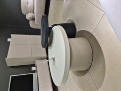 Комплект журнальных столиков MEXICO Intarsio 70x70 Бежевый + Черный реальная фотография