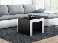 Журнальний столик TESS MINI 60x60 Cama Чорний Мат / Білий Глянець