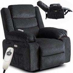 Масажне крісло MEBEL ELITE JASPER Чорний / вельвет