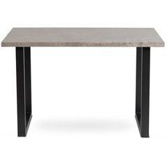 Стіл ALTE Mebel Elite 120х65 см Бетон / чорний жива фотографія