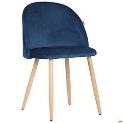 Стілець Sherry beech Velvet AMF Синій жива фотографія