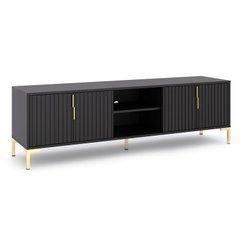 ТВ Тумба MEBEL ELITE TORELLO 165 Чорний жива фотографія