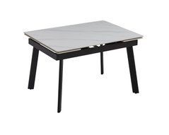 Стіл Обідній VELVET CERAMIC Snow white Matt Bjorn 160(240)х90 Білий Ефект Мармуру жива фотографія