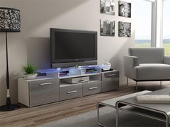 ТВ Тумба EVORA WHITE RTV Cama 194 Білий Мат / Сірий Глянець