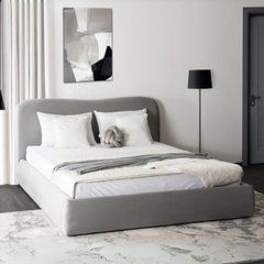 Ліжко з контейнером BRISTOL Mebel Elite 180x200 Сірий / букле жива фотографія