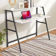 Стол Mont Blanc AMF (1250х550х1027Н) черный/Белый реальная фотография