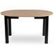 MEBEL ELITE Комплект HARRY Стіл 102-142 см Artisan Дуб/Чорний та 4 стільці PERU Бежевий