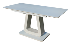 Стол раскладной DAOSUN DT 8104 120(160)x80 Белый Мат / Белый Дуб реальная фотография