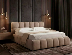 Ліжко з підйомним механізмом PARMARA Raven Signal 140x200 Темний Беж жива фотографія