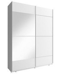 Шкаф-купе Perfect Home Мика IV / Mika IV 150 2-дверный с зеркалом Белый реальная фотография