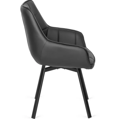 Стул поворотный MEBEL ELITE LUNA Черный/экокожа реальная фотография