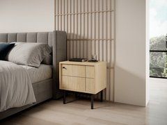 Тумба приліжкова Perfect Home Джапанді / Japandi S54 1-дверна Дуб лінеа жива фотографія