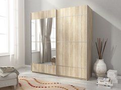 Шкаф-купе Perfect Home Мика IV / Mika IV 200 2-дверный с зеркалом Дуб сонома реальная фотография