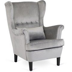 Кресло мягкое бархатное MEBEL ELITE KLARIS 2 Velvet Серый