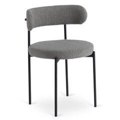 Стул TULSA Mebel Elite Серый букле/черный реальная фотография