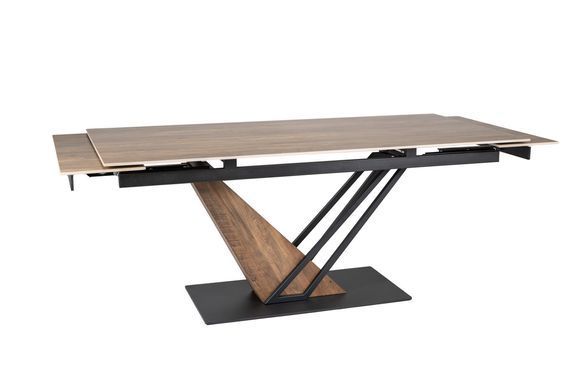Стол GENESIS LEGNO Signal 160(220)*90 дуб/черный/дуб реальная фотография