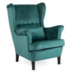 Кресло мягкое бархатное MEBEL ELITE KLARIS 2 Velvet Зеленый