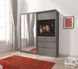 Шкаф полукупе для одежды Perfect Home ТВ/TV 200 2-дверный с зеркалом Графит реальная фотография