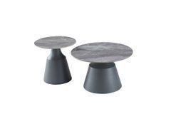 Комплект журнальных столиков HAGEN Bjorn 70x70 Italy grey Glossy реальная фотография